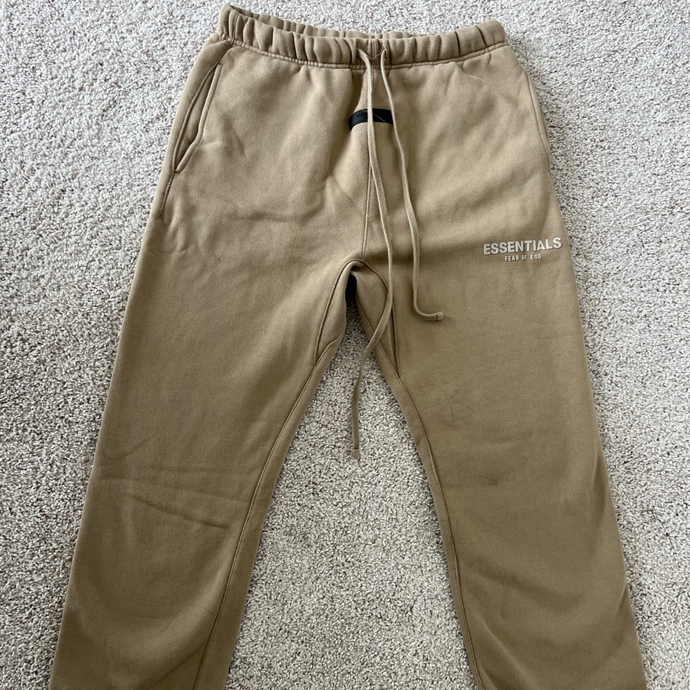 Essentials Fear of God Tan Cotton Lounge Sweatpants